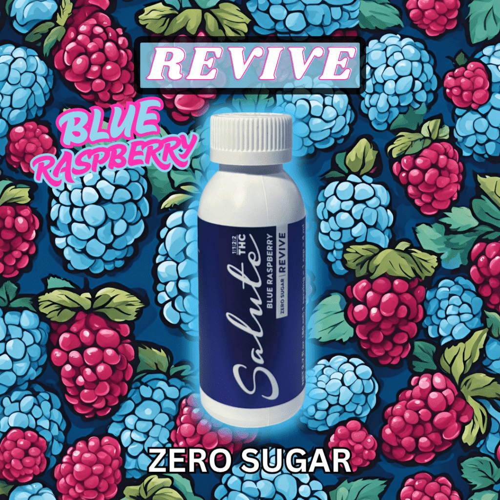 Salute Shot 2.7oz Revive Blue Raspberry Zero Farm406 Montana